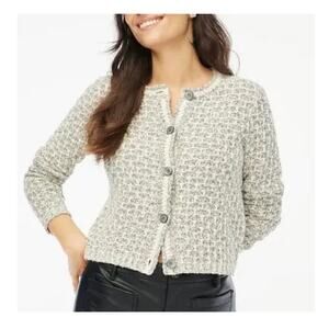 J Crew Women's Tweed Cardigan Sweater Lady Jacket Size XS Office Career Preppy